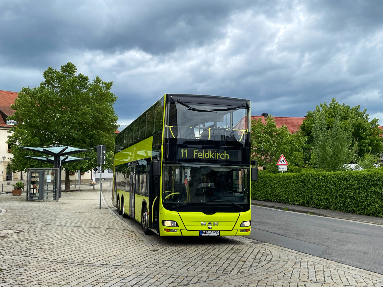 Haßfurt, MAN A39 Lion's City DD ND323 # HAS-S 909; Schweinfurt — Fotosonderfahrt — 07.06.2025 — MAN A39 Lion's City DD