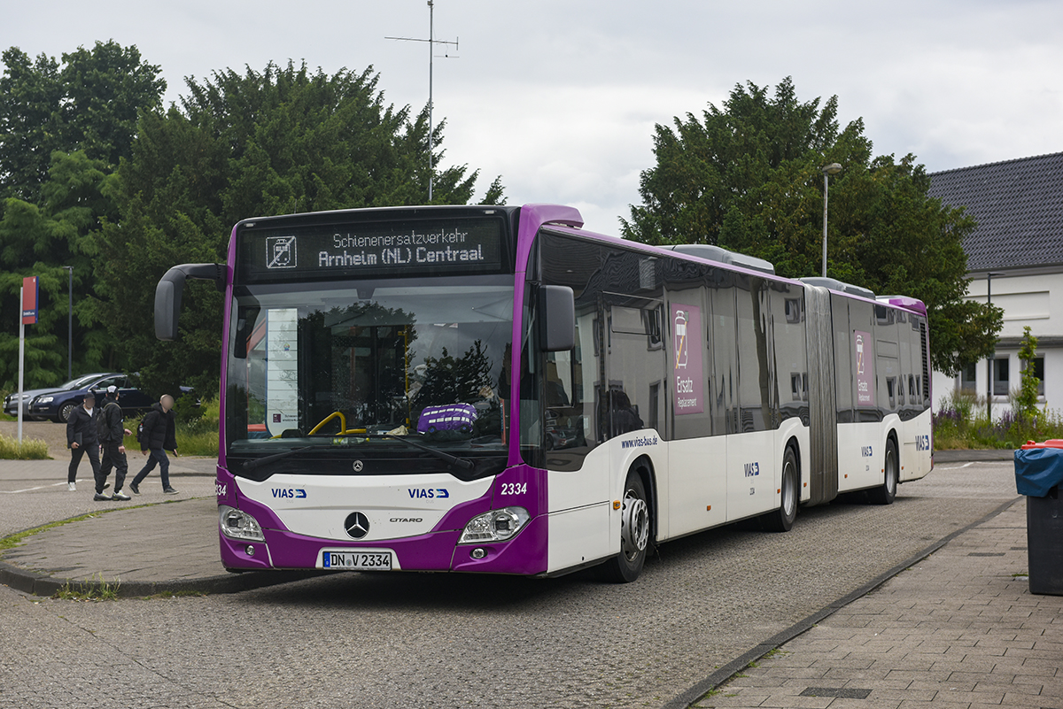 Düren, Mercedes-Benz Citaro C2 G # 2334; Oberhausen — Ersatzverkehr Generalsanierung Oberhausen — Emmerich