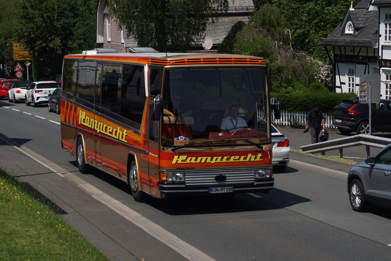 Künzelsau, Drögmöller E330 Comet # KÜN-HT 11H; Siegen — 130 Jahre erste Motor-Omnibus-Linie (Deuz-Netphen-Siegen)