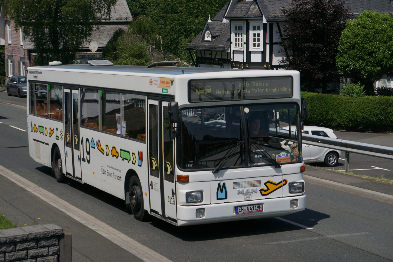 Dortmund, MAN SL202 # 4119; Siegen — 130 Jahre erste Motor-Omnibus-Linie (Deuz-Netphen-Siegen)