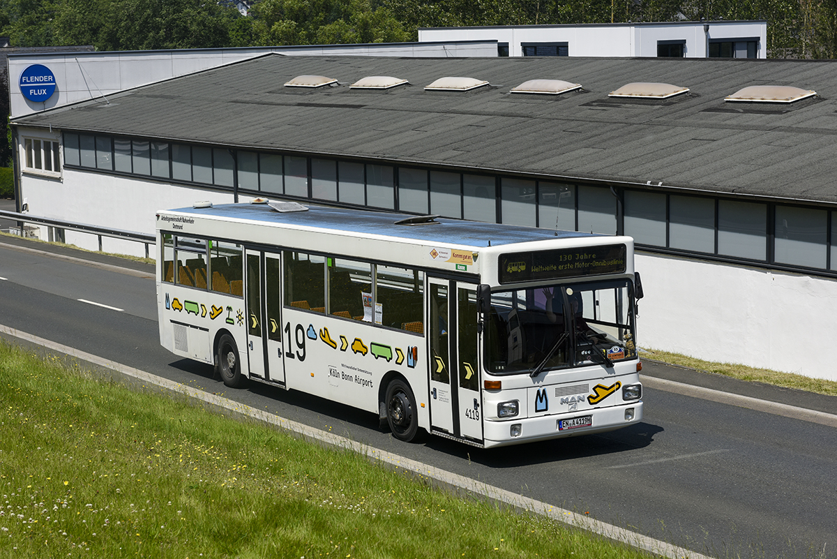 Dortmund, MAN SL202 # 4119; Siegen — 130 Jahre erste Motor-Omnibus-Linie (Deuz-Netphen-Siegen)