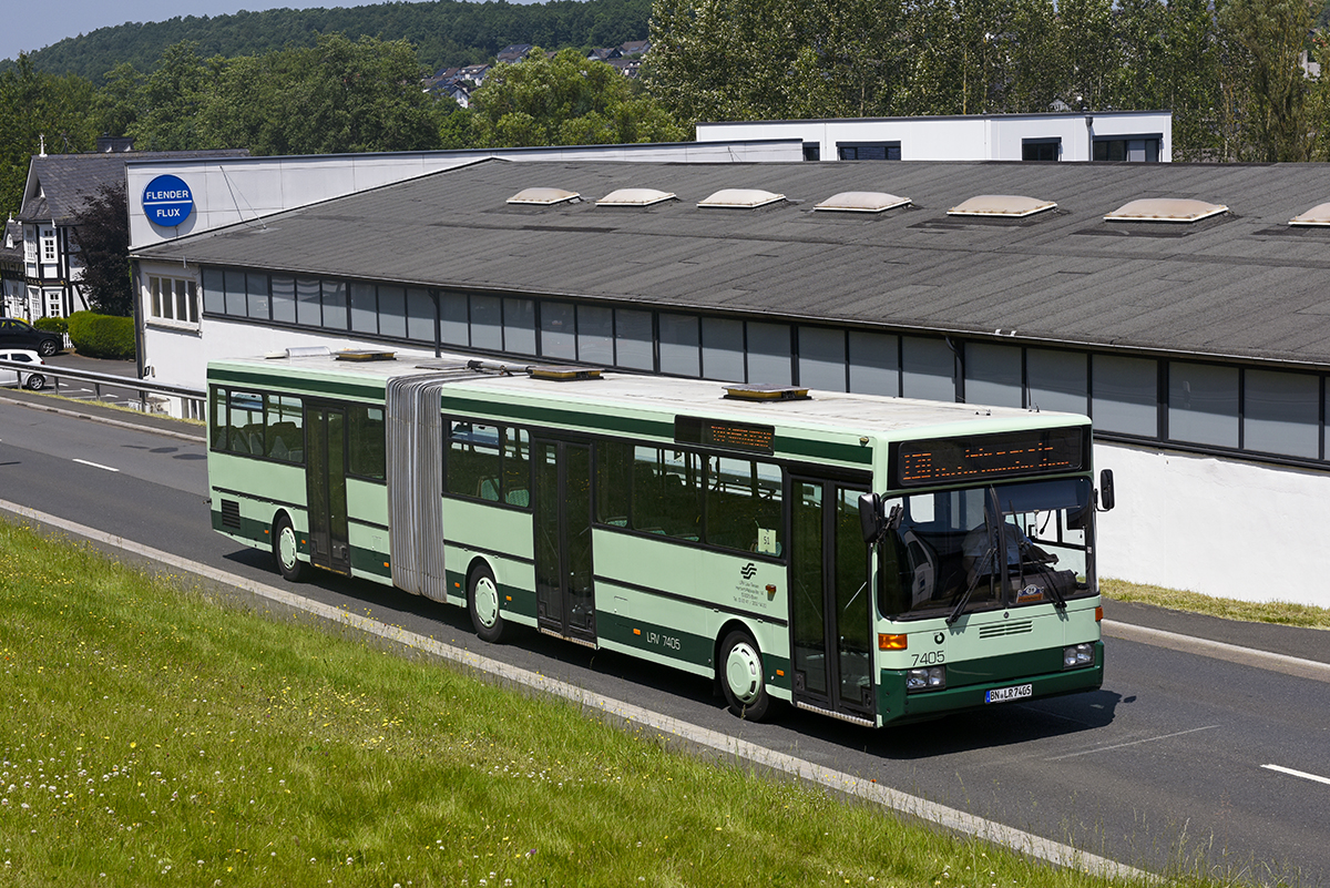 Bonn, Mercedes-Benz O405G # 7405; Siegen — 130 Jahre erste Motor-Omnibus-Linie (Deuz-Netphen-Siegen)