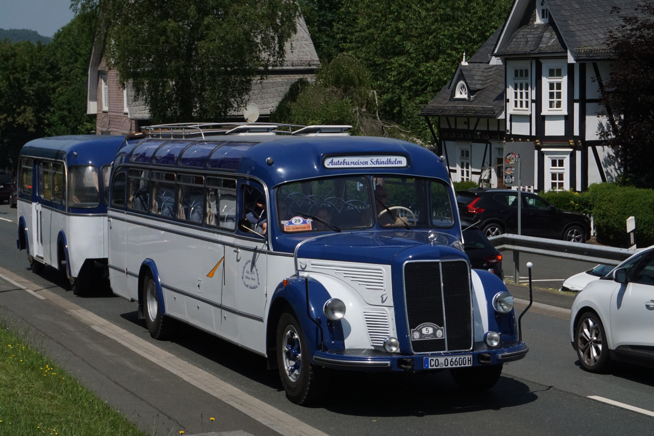 Coburg, Mercedes-Benz O3500 # CO-O 6600H; Siegen — 130 Jahre erste Motor-Omnibus-Linie (Deuz-Netphen-Siegen)