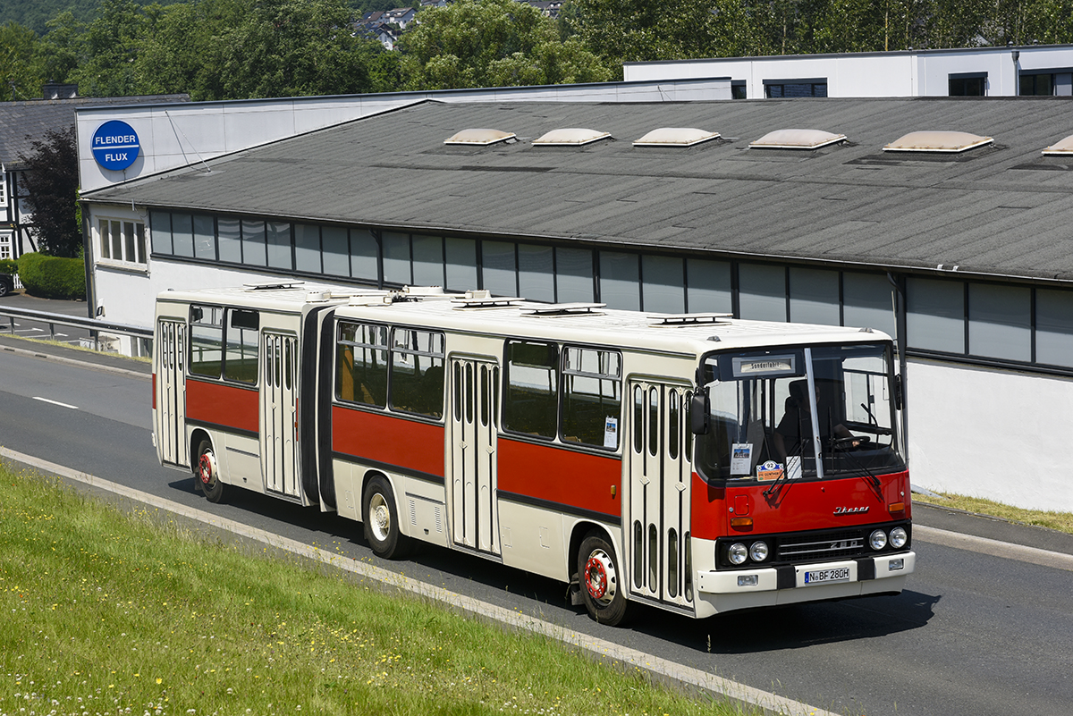 Nuremberg, Ikarus 280.27 # N-BF 280H; Siegen — 130 Jahre erste Motor-Omnibus-Linie (Deuz-Netphen-Siegen)
