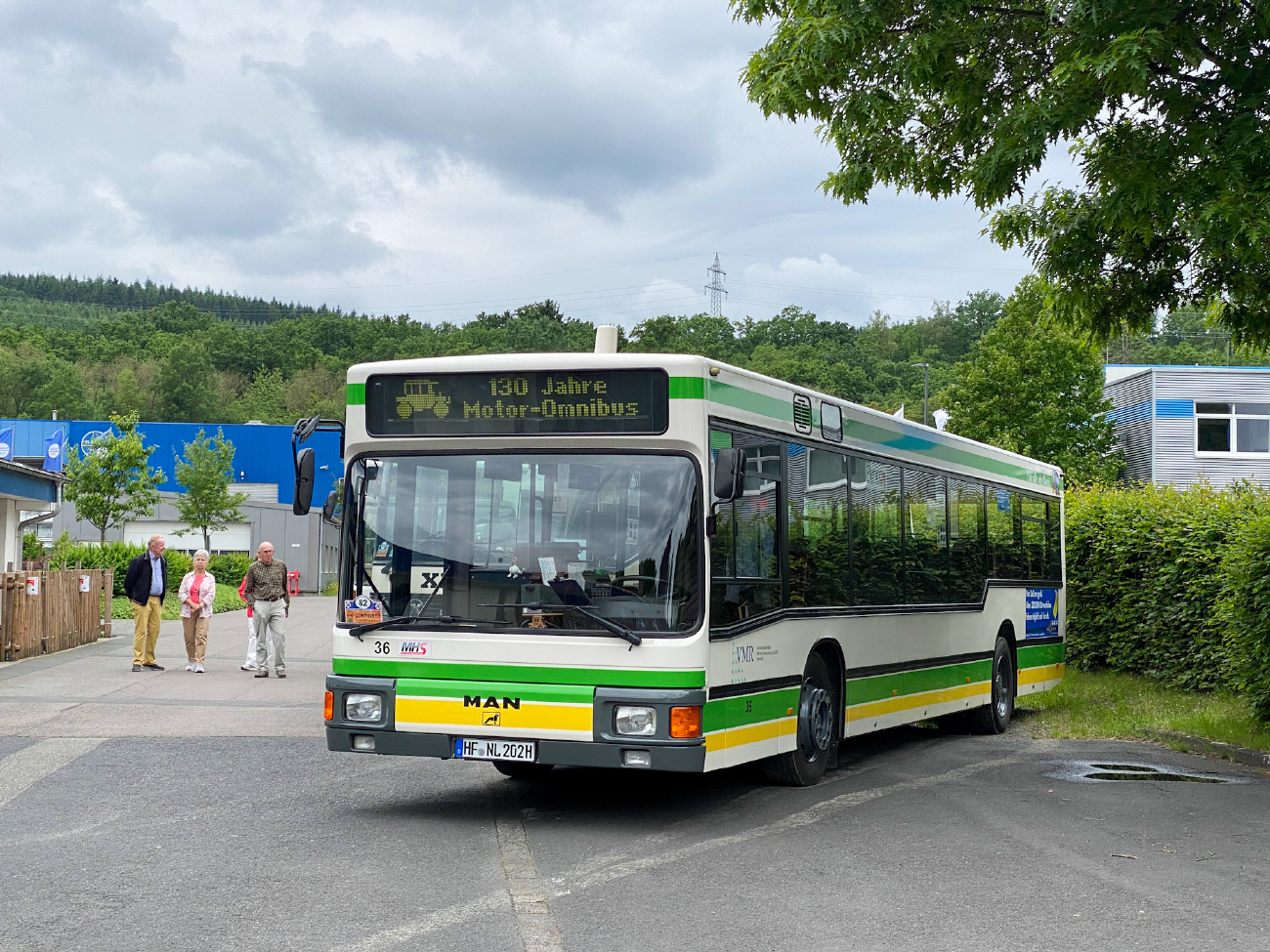 Herford, MAN A10 NL202 # 36; Siegen — 130 Jahre erste Motor-Omnibus-Linie (Deuz-Netphen-Siegen)