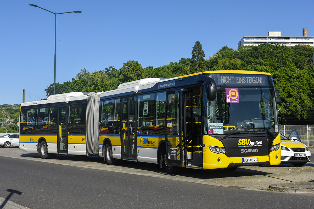 Cloppenburg, Scania Citywide LEA # CLP-WJ 413; Cologne — Rail Replacement "Linke Rheinstrecke" 05/2025