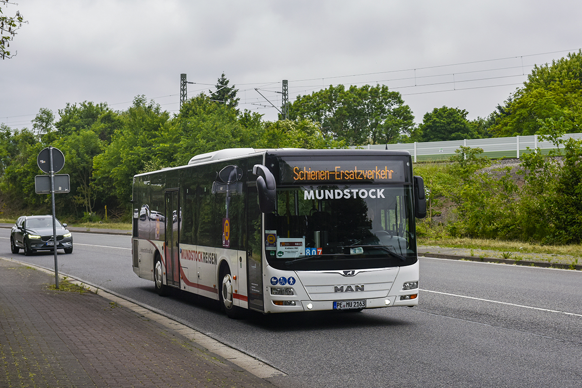 Peine, MAN A20 Lion's City Ü NÜ363 # PE-MU 2163; Cologne — Rail Replacement "Linke Rheinstrecke" 05/2025