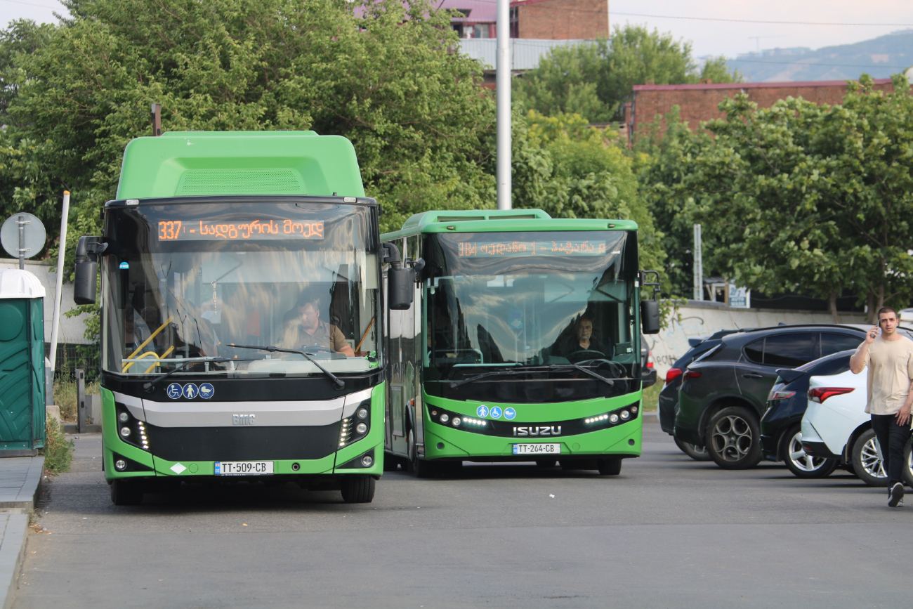Tbilisi, BMC Procity II 12 CNG # TT-509-CB; Tbilisi, Anadolu Isuzu NovoCiti Life # TT-264-CB