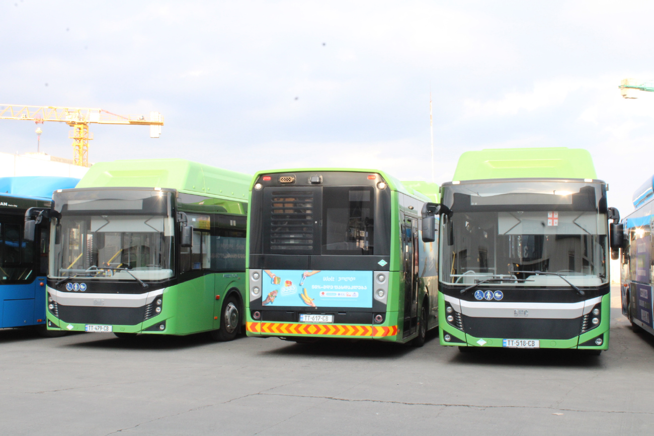 Tbilisi, BMC Procity II 12 CNG # TT-479-CB; Tbilisi, BMC Procity II 12 CNG # TT-617-CB; Tbilisi, BMC Procity II 12 CNG # TT-518-CB; Tbilisi — Bus Depot N2