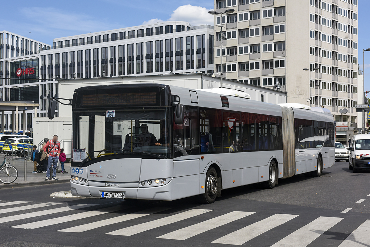 Aachen, Solaris Urbino III 18 # AC-TA 4005; Cologne — Rail Replacement "Linke Rheinstrecke" 05/2025