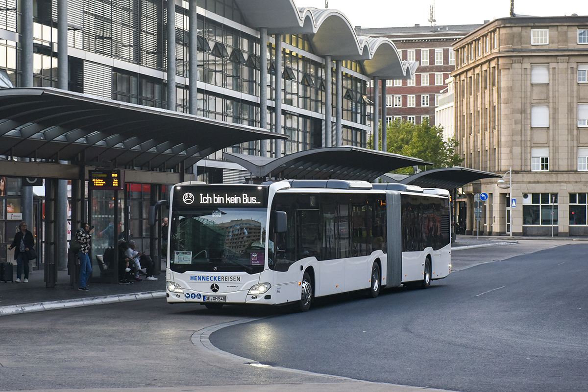 Olpe, Mercedes-Benz Citaro C2 G # OE-XH 548; Cologne — Rail Replacement "Linke Rheinstrecke" 05/2025