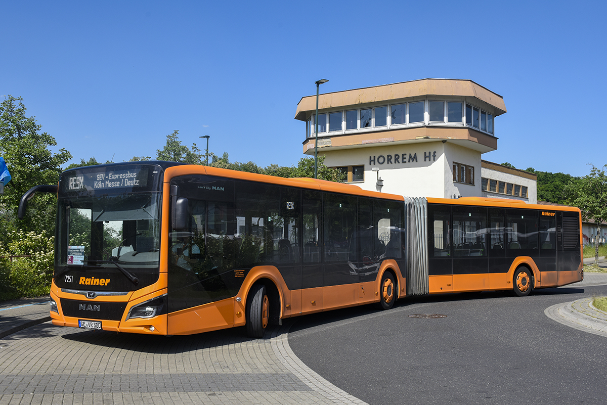 Gelsenkirchen, MAN 18C Lion's City NG360 # GE-VR 300; Cologne — Rail Replacement "Linke Rheinstrecke" 05/2025