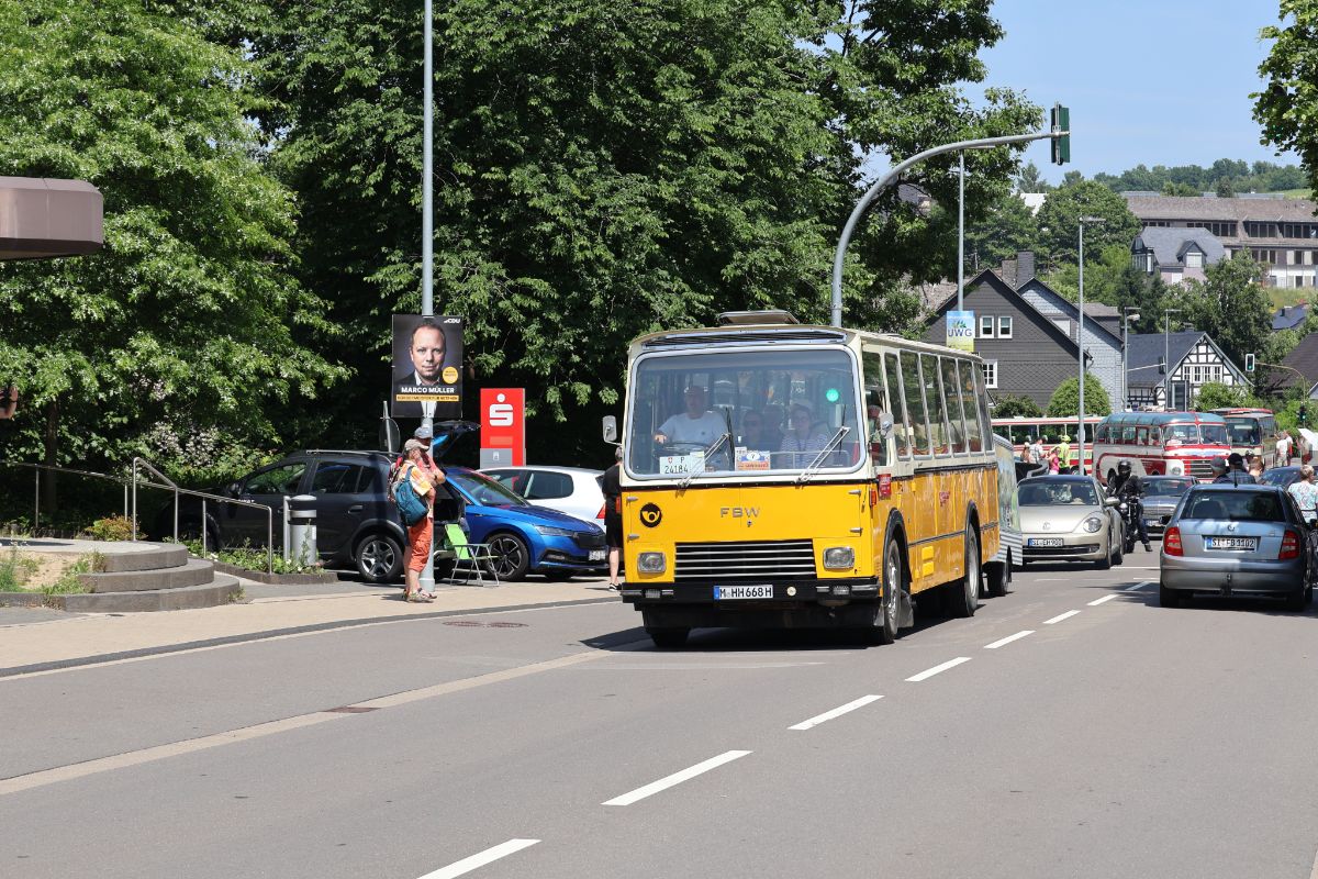 Munich, Frech-Hoch (FHS) # M-HH 668H; Siegen — 130 Jahre erste Motor-Omnibus-Linie (Deuz-Netphen-Siegen)