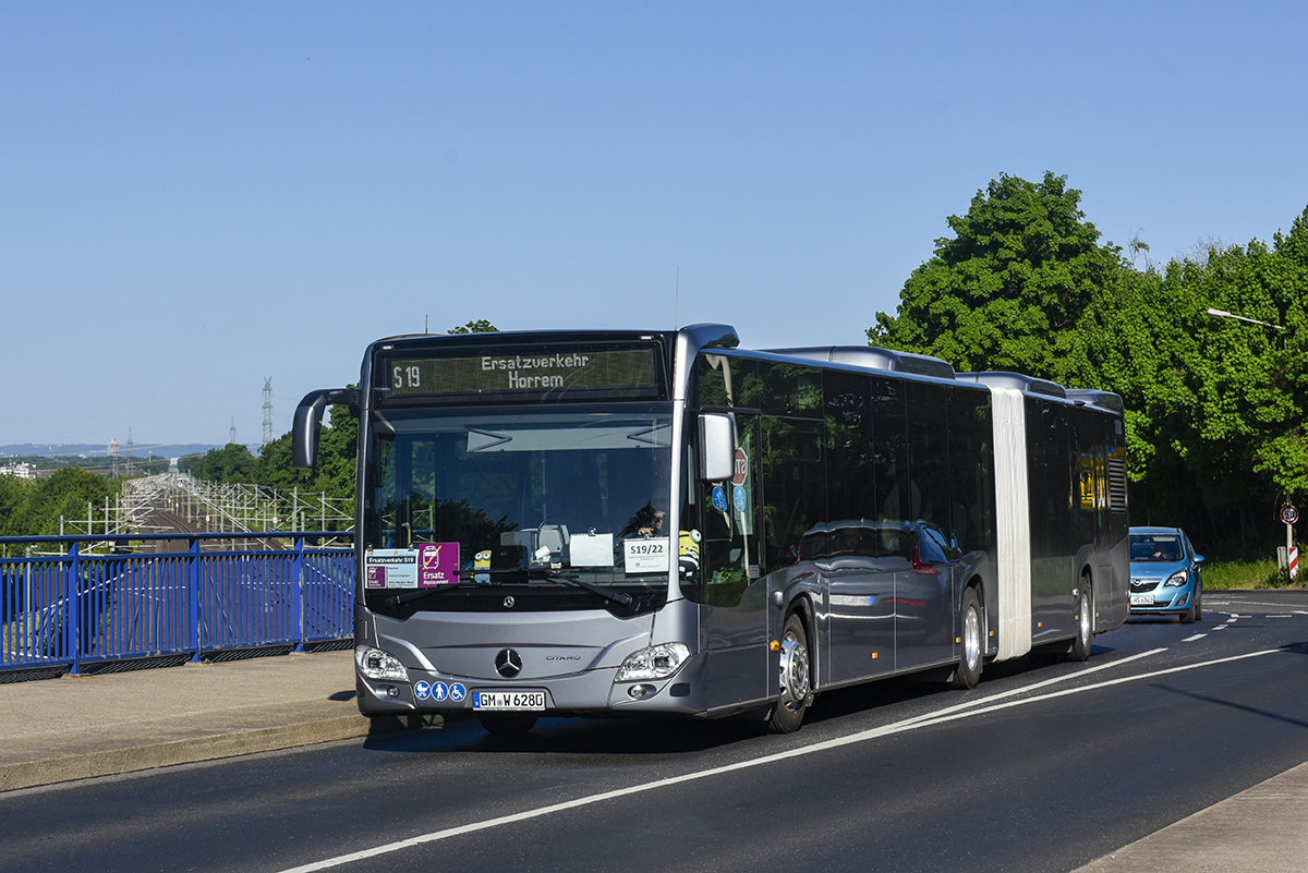 Gummersbach, Mercedes-Benz Citaro C2 G # GM-W 6280; Cologne — Rail Replacement "Linke Rheinstrecke" 05/2025