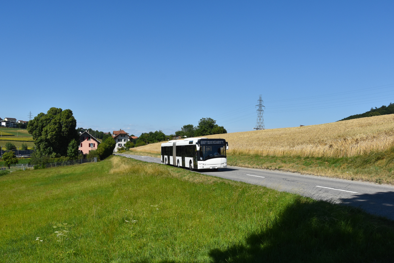 Montreux, Solaris Urbino III 18 # VD 385 037; Bern — Ersatzverkehr/Service de remplacement Fribourg/Freiburg–Bern 27.06.2025 — 25.08.2025