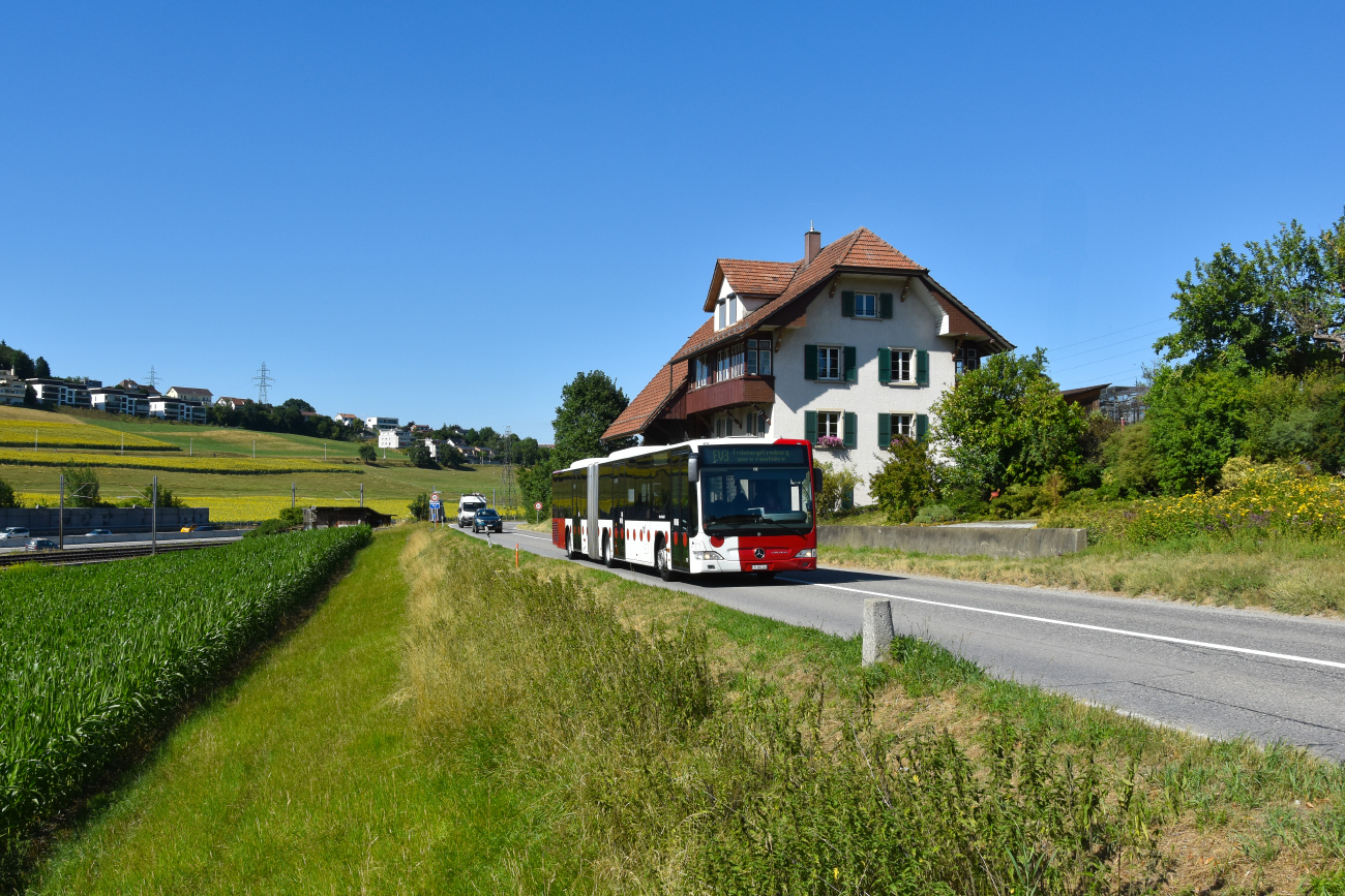 Fribourg, Mercedes-Benz O530 Citaro Facelift GÜ # 157; Bern — Ersatzverkehr/Service de remplacement Fribourg/Freiburg–Bern 27.06.2025 — 25.08.2025