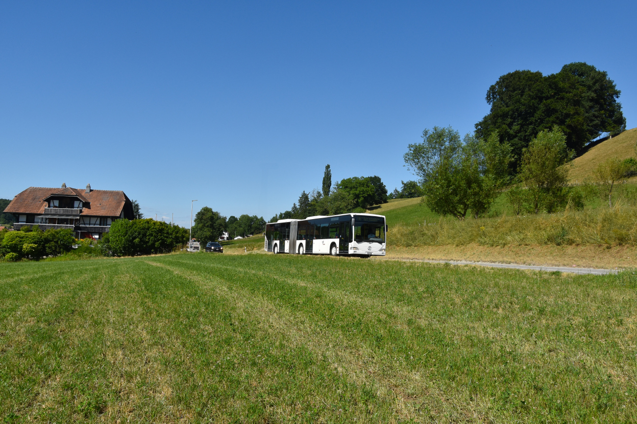 Fribourg, Mercedes-Benz O530 Citaro G # 121; Bern — Ersatzverkehr/Service de remplacement Fribourg/Freiburg–Bern 27.06.2025 — 25.08.2025