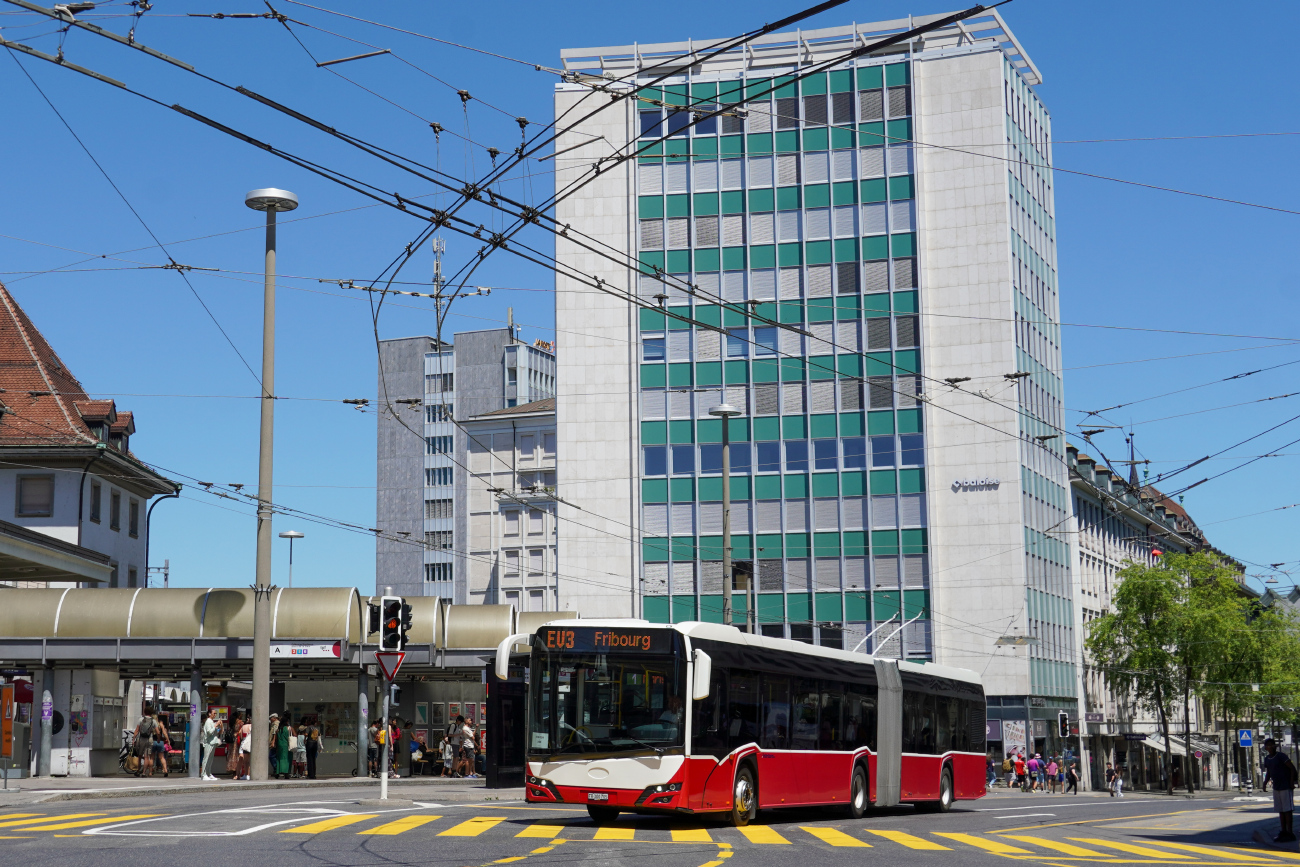 Fribourg, Solaris Urbino IV 18 # 705; Bern — Ersatzverkehr/Service de remplacement Fribourg/Freiburg–Bern 27.06.2025 — 25.08.2025