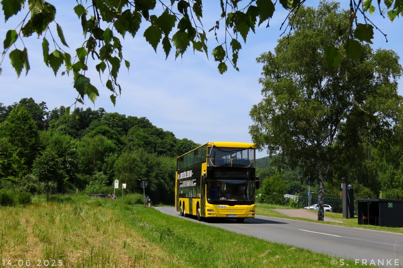 Eberswalde, MAN A39 Lion's City DD ND313 # BER-V 3296; Siegen — 130 Jahre erste Motor-Omnibus-Linie (Deuz-Netphen-Siegen)