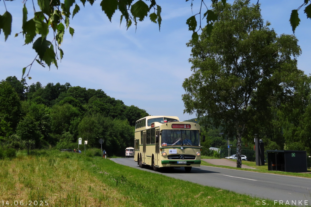 Essen, Ludewig Anderthalbdecker (Mercedes-Benz) # 3902; Siegen — 130 Jahre erste Motor-Omnibus-Linie (Deuz-Netphen-Siegen)