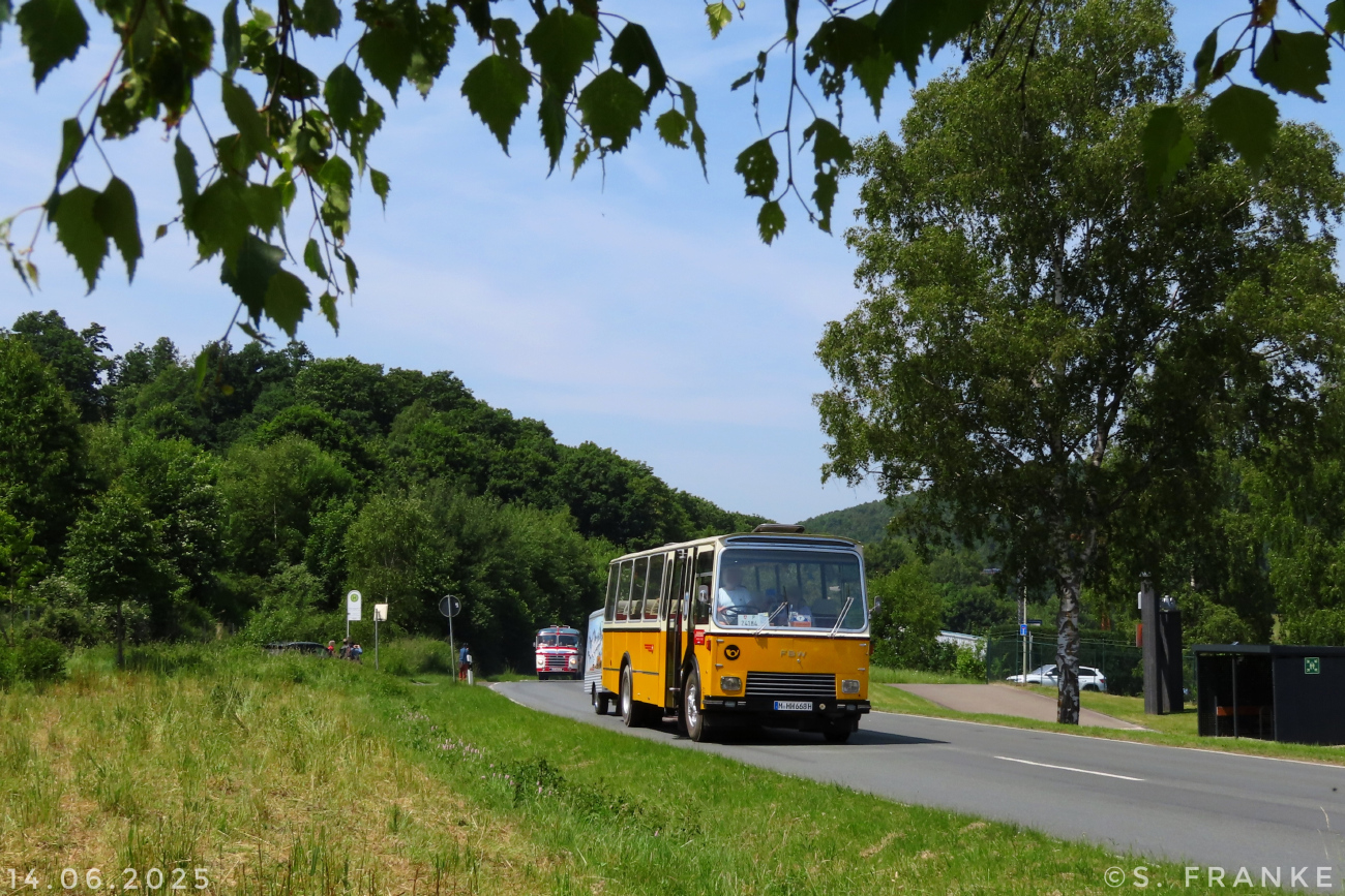 Munich, Frech-Hoch (FHS) # M-HH 668H; Siegen — 130 Jahre erste Motor-Omnibus-Linie (Deuz-Netphen-Siegen)
