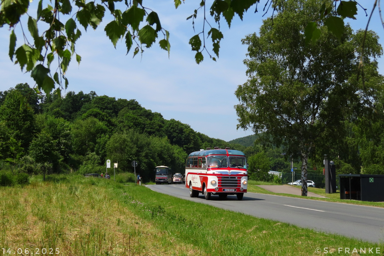 Düsseldorf, Neoplan SH 6 # D-SH 6H; Siegen — 130 Jahre erste Motor-Omnibus-Linie (Deuz-Netphen-Siegen)