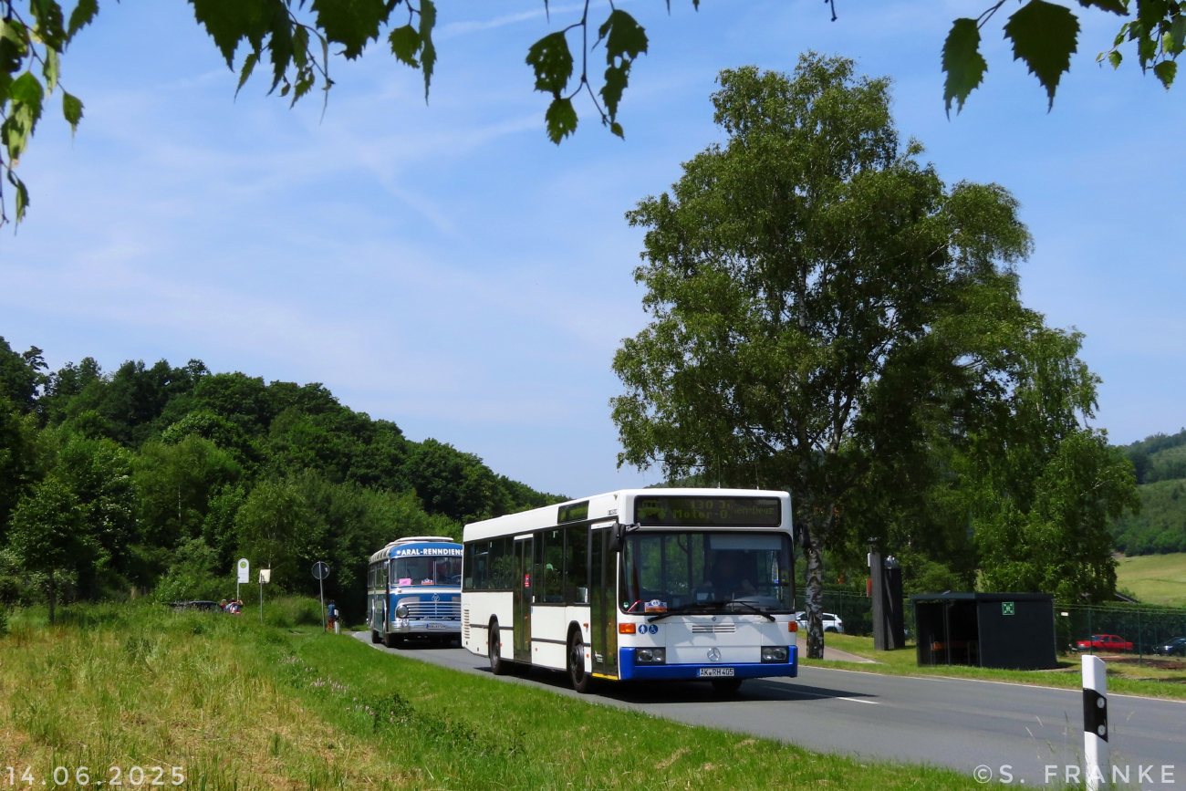 Altenkirchen (Westerwald), Mercedes-Benz O405N2 # AK-RH 405; Siegen — 130 Jahre erste Motor-Omnibus-Linie (Deuz-Netphen-Siegen)