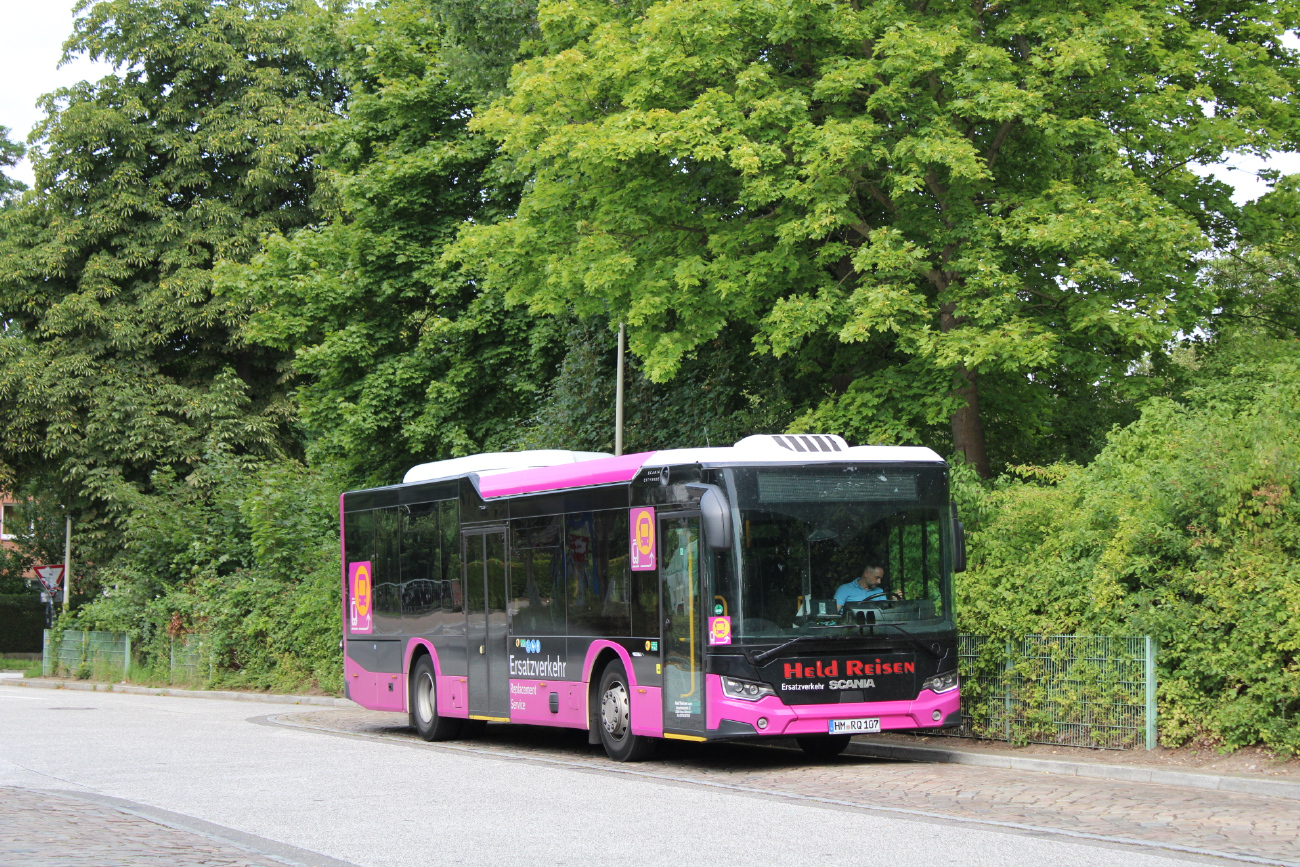 Hameln, Scania Citywide LE II 12.1M No. HM-RQ 107; Potsdam — Ersatzverkehr der Generalsanierung Hamburg-Berlin 2025–2026