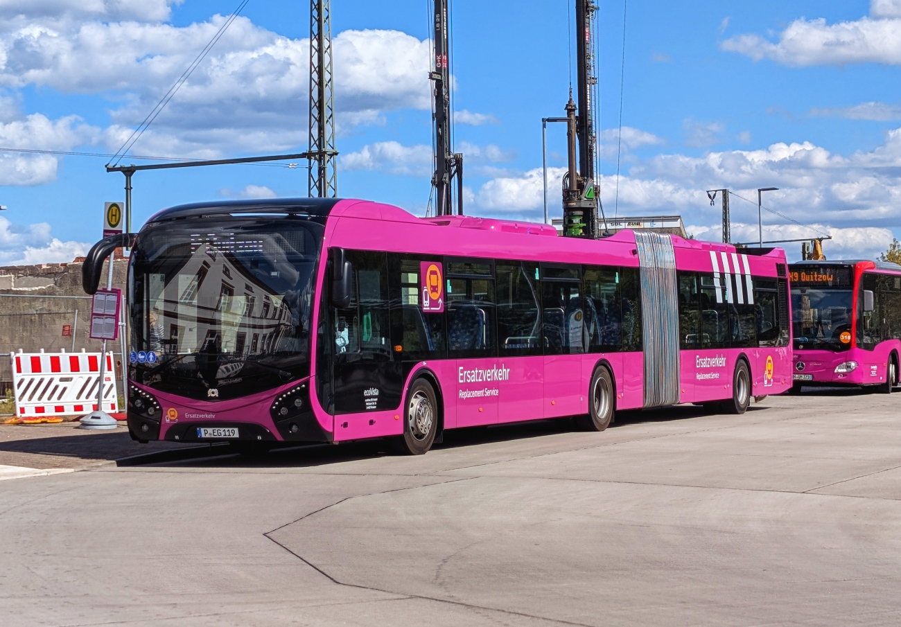 Potsdam, SOR NS 18 # P-EG 119; Potsdam — Ersatzverkehr der Generalsanierung Hamburg-Berlin 2025–2026