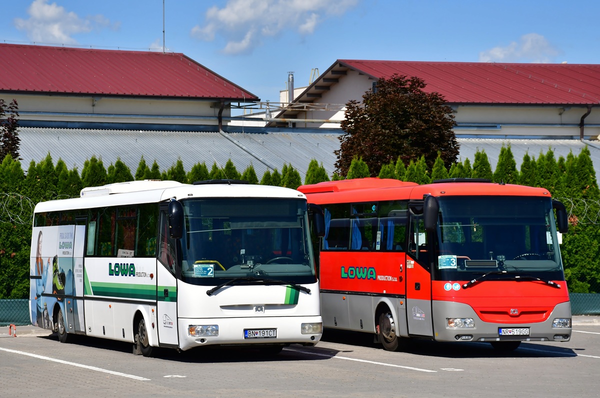 Bánovce nad Bebravou, SOR C 10.5 # BN-191CT; Nitra, SOR C 10.5 # NR-519GG
