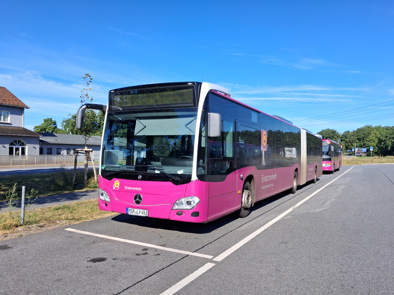 Karlstadt am Main, Mercedes-Benz Citaro C2 G # MSP-LY 453; Potsdam — Ersatzverkehr der Generalsanierung Hamburg-Berlin 2025–2026