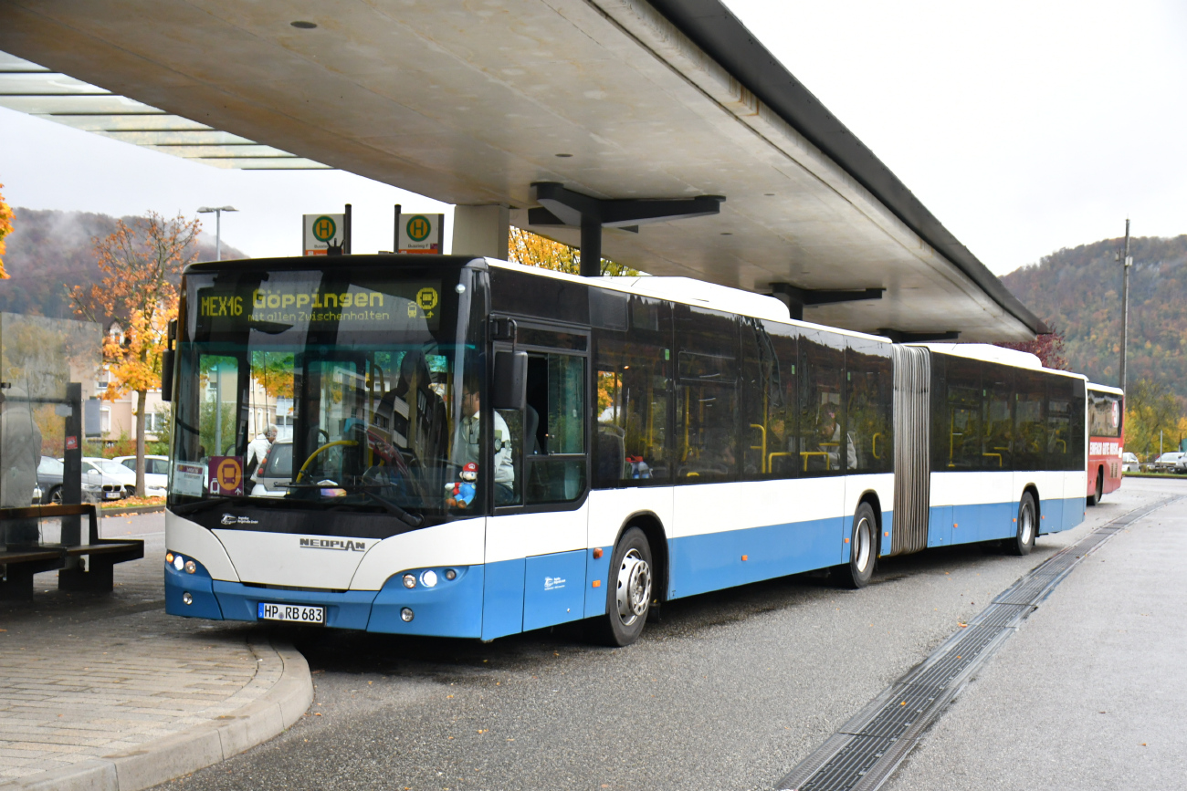 Heppenheim (Bergstraße), Neoplan N4522 Centroliner Evolution # HP-RB 683; Stuttgart — SEV Stuttgart <> Ulm (Filstalbahn)