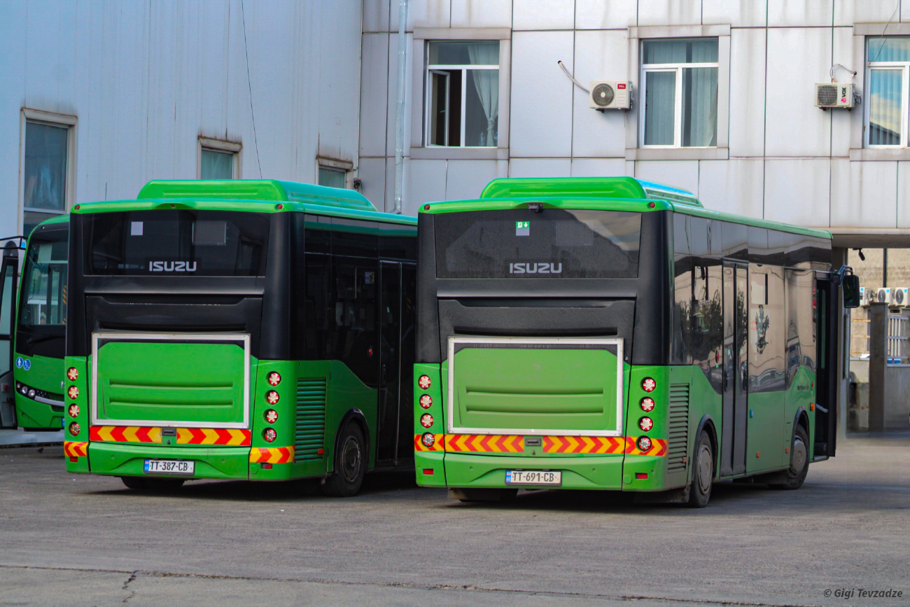 Tbilisi, Anadolu Isuzu NovoCiti Life # TT-691-CB; Tbilisi, Anadolu Isuzu NovoCiti Life # TT-387-CB; Tbilisi — Bus Depot N2