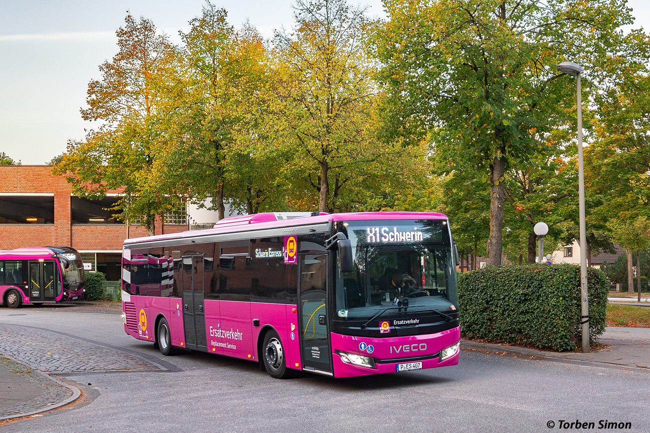 Potsdam, IVECO Crossway LE 12M (Facelift) # P-ES 407; Potsdam — Ersatzverkehr der Generalsanierung Hamburg-Berlin 2025–2026