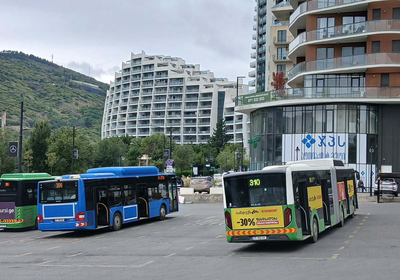 Tbilisi, MAN 18G Lion's City NG320 # TT-155-CM; Tbilisi, MAN A21 Lion's City NL313 CNG # TT-108-CB