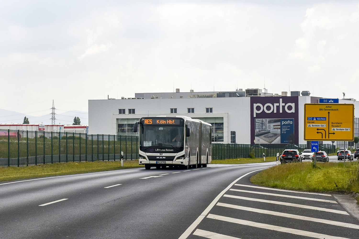 Bonn, MAN 18C Lion's City NG360 # 759; Cologne — Rail Replacement "Linke Rheinstrecke" 05/2025