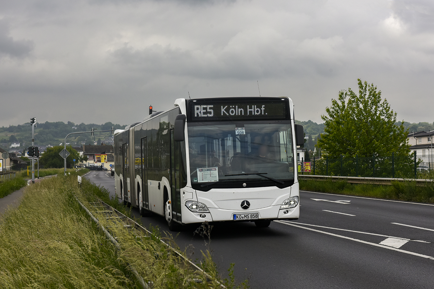 Bonn, Mercedes-Benz Citaro C2 G # KO-MS 858; Cologne — Rail Replacement "Linke Rheinstrecke" 05/2025