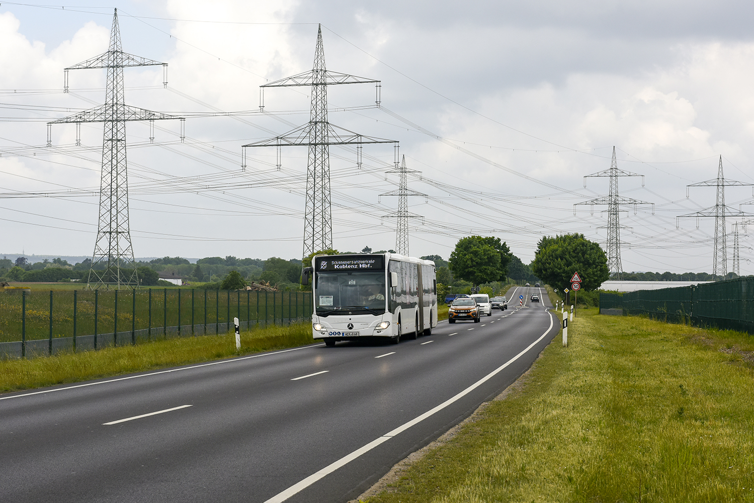 Herne, Mercedes-Benz Citaro C2 G # HER-Q 68; Cologne — Rail Replacement "Linke Rheinstrecke" 05/2025