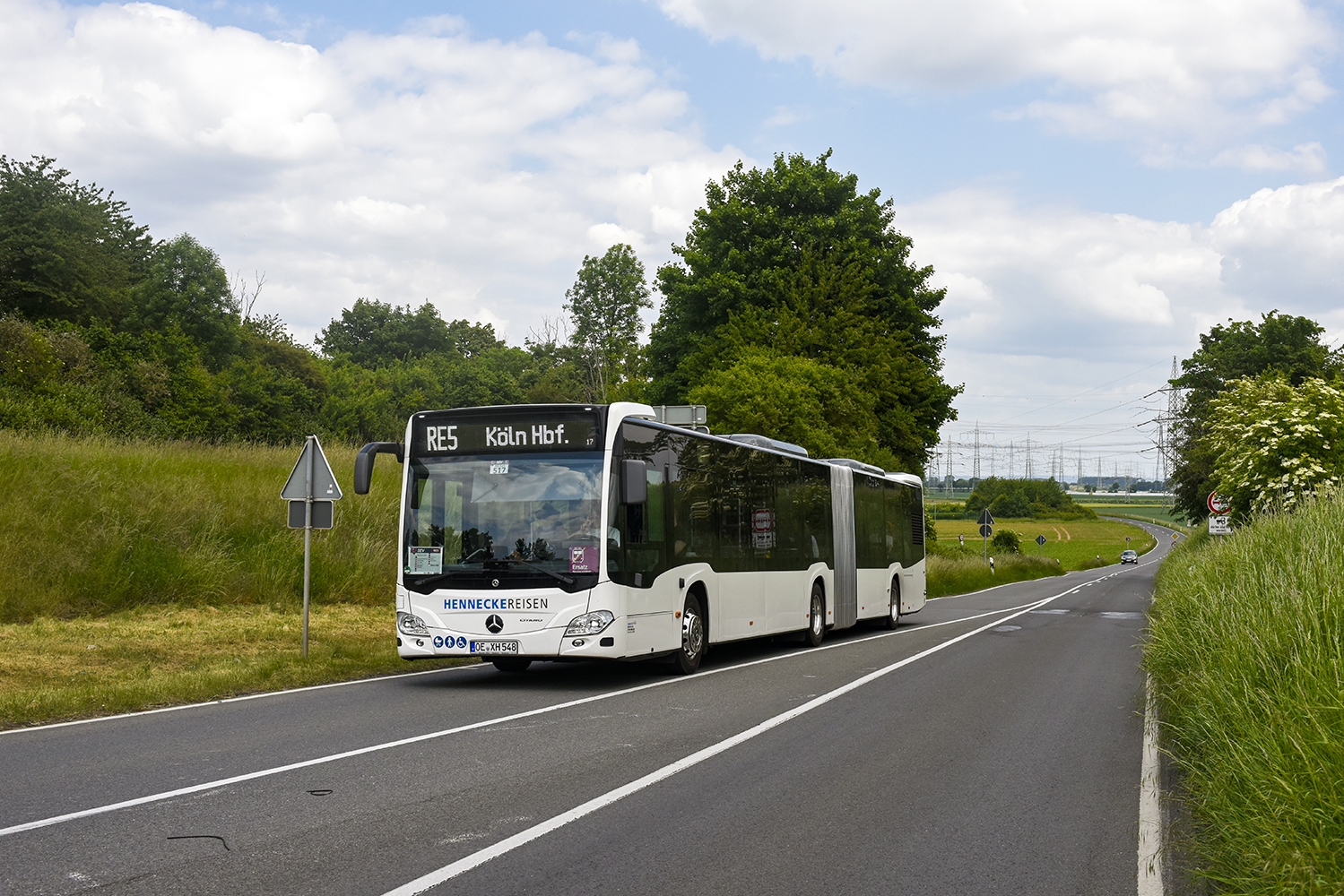 Olpe, Mercedes-Benz Citaro C2 G # OE-XH 548; Cologne — Rail Replacement "Linke Rheinstrecke" 05/2025