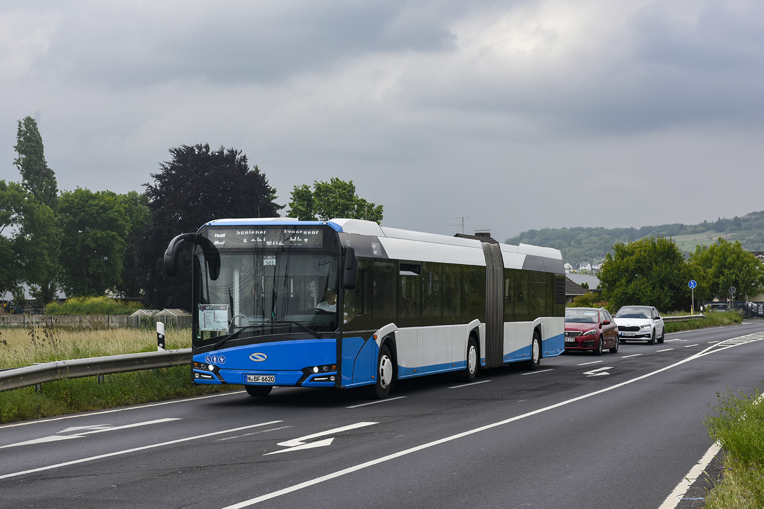 Nuremberg, Solaris Urbino IV 18 # N-BF 6620; Cologne — Rail Replacement "Linke Rheinstrecke" 05/2025