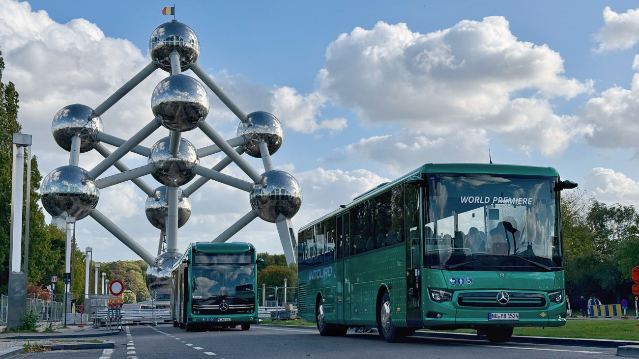 Mannheim, Mercedes-Benz eIntouro III # NU-MB 1524; Brussels — Busworld Bruxelles 2025