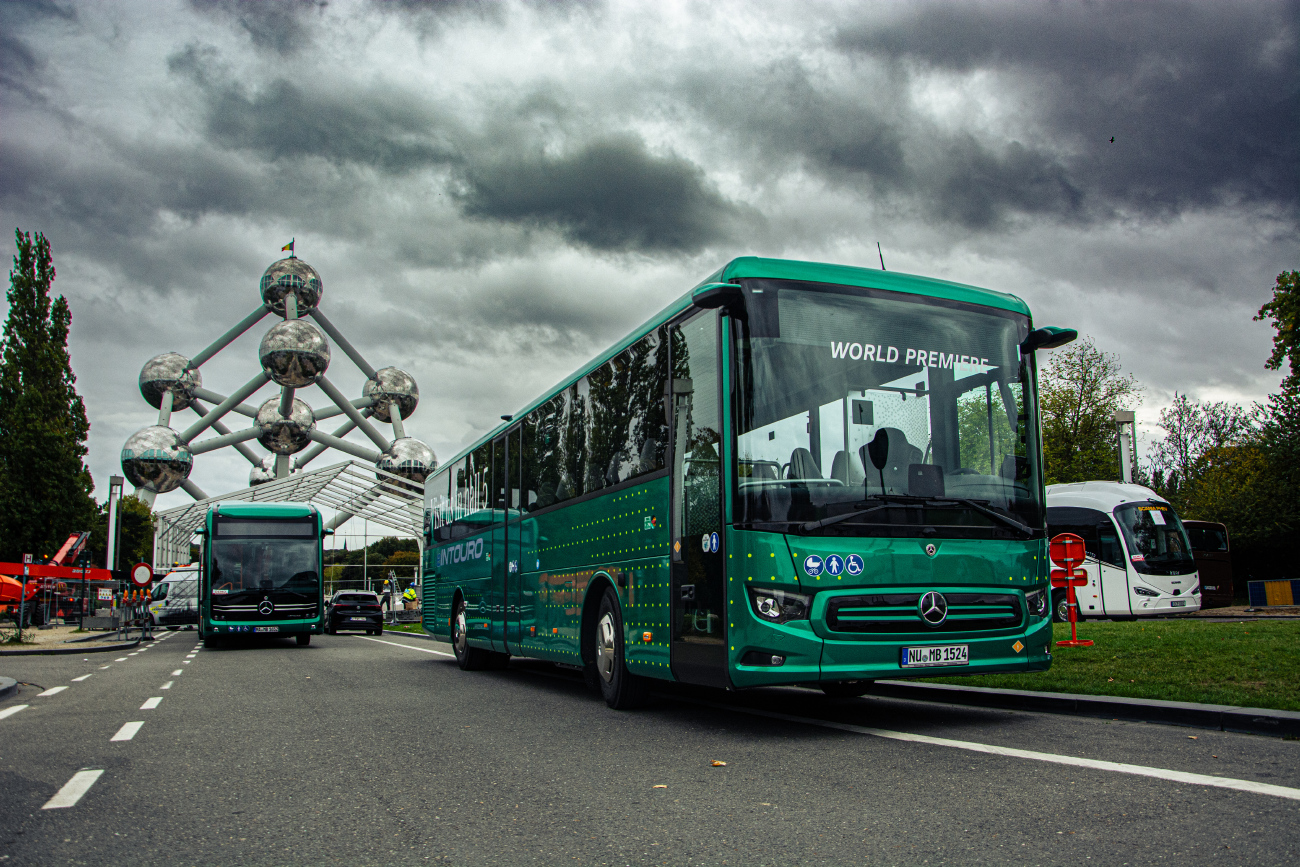 Mannheim, Mercedes-Benz eCitaro G # 1652; Mannheim, Mercedes-Benz eIntouro III # NU-MB 1524