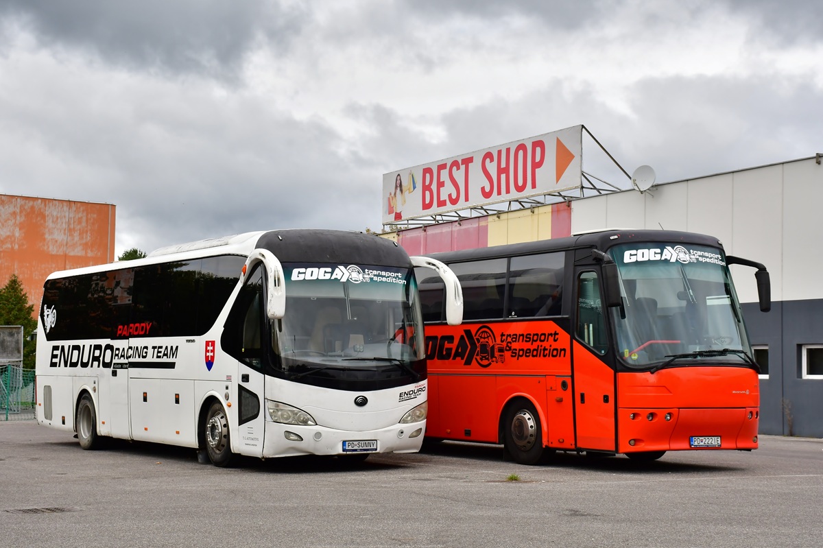 Prievidza, Yutong ZK6119HA # PD-SUNNY; Prievidza, Bova Futura FHD 14 # PD-222IE