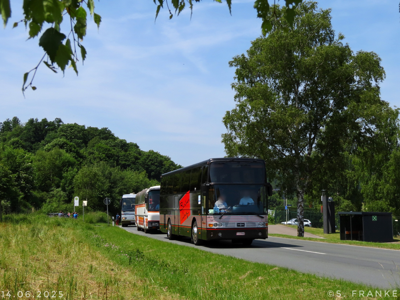 Hasselt, Van Hool T815 Acron # ELU-844; Siegen — 130 Jahre erste Motor-Omnibus-Linie (Deuz-Netphen-Siegen)