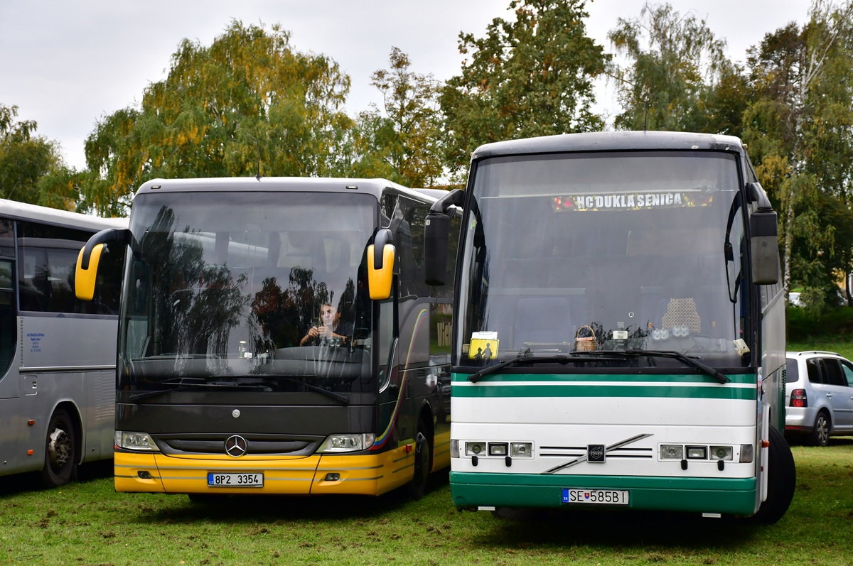 Senica, Drögmöller EuroComet (Volvo B12-600) # SE-585BI; Klatovy, Mercedes-Benz Tourismo II 15RHD # 8P2 3354