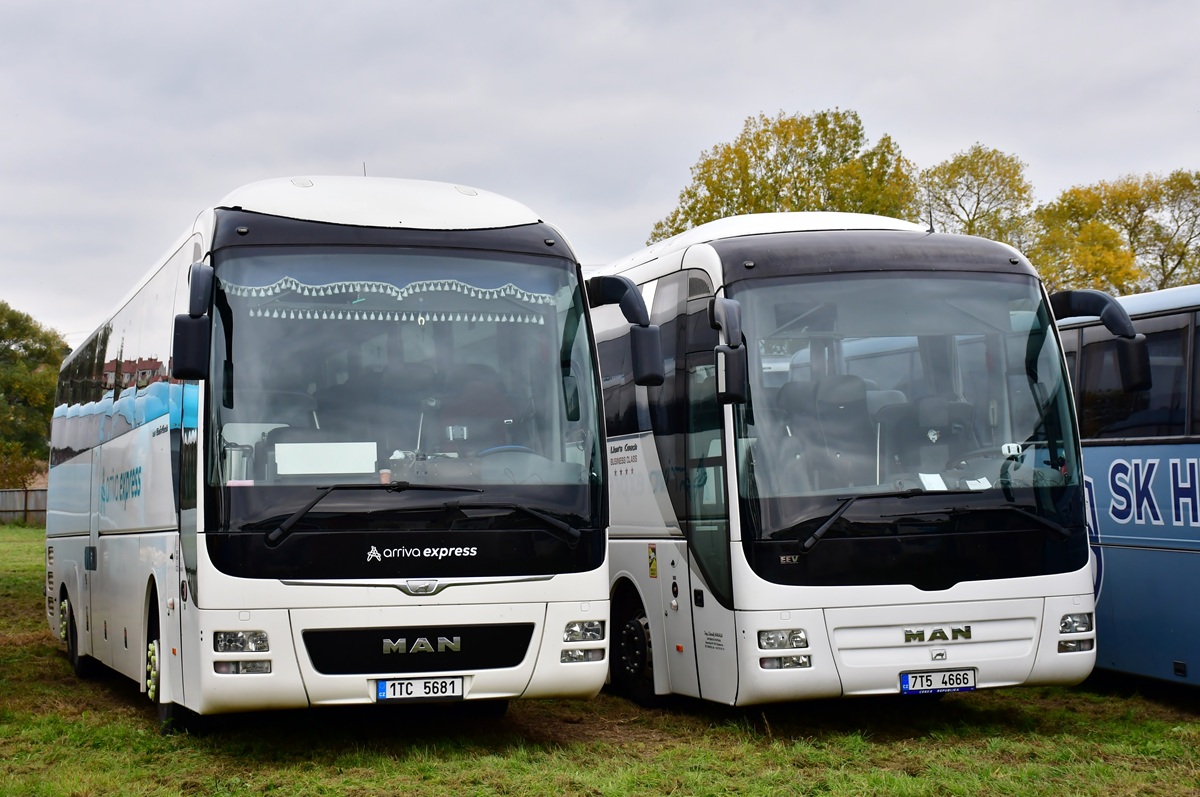 Olomouc, MAN R08 Lion's Coach L RHC444 # 1TC 5681; Olomouc, MAN R07 Lion's Coach RHC444 # 7T5 4666