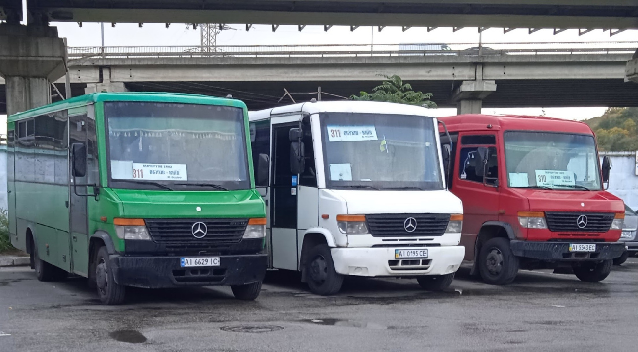 Obukhiv, Стрий Авто А07562 # АІ 6629 ІС; Obukhiv, Стрий Авто А07563 # АІ 0195 СЕ; Obukhiv, Mercedes-Benz Vario 815D # АІ 5543 ЕС; Kyiv — ---