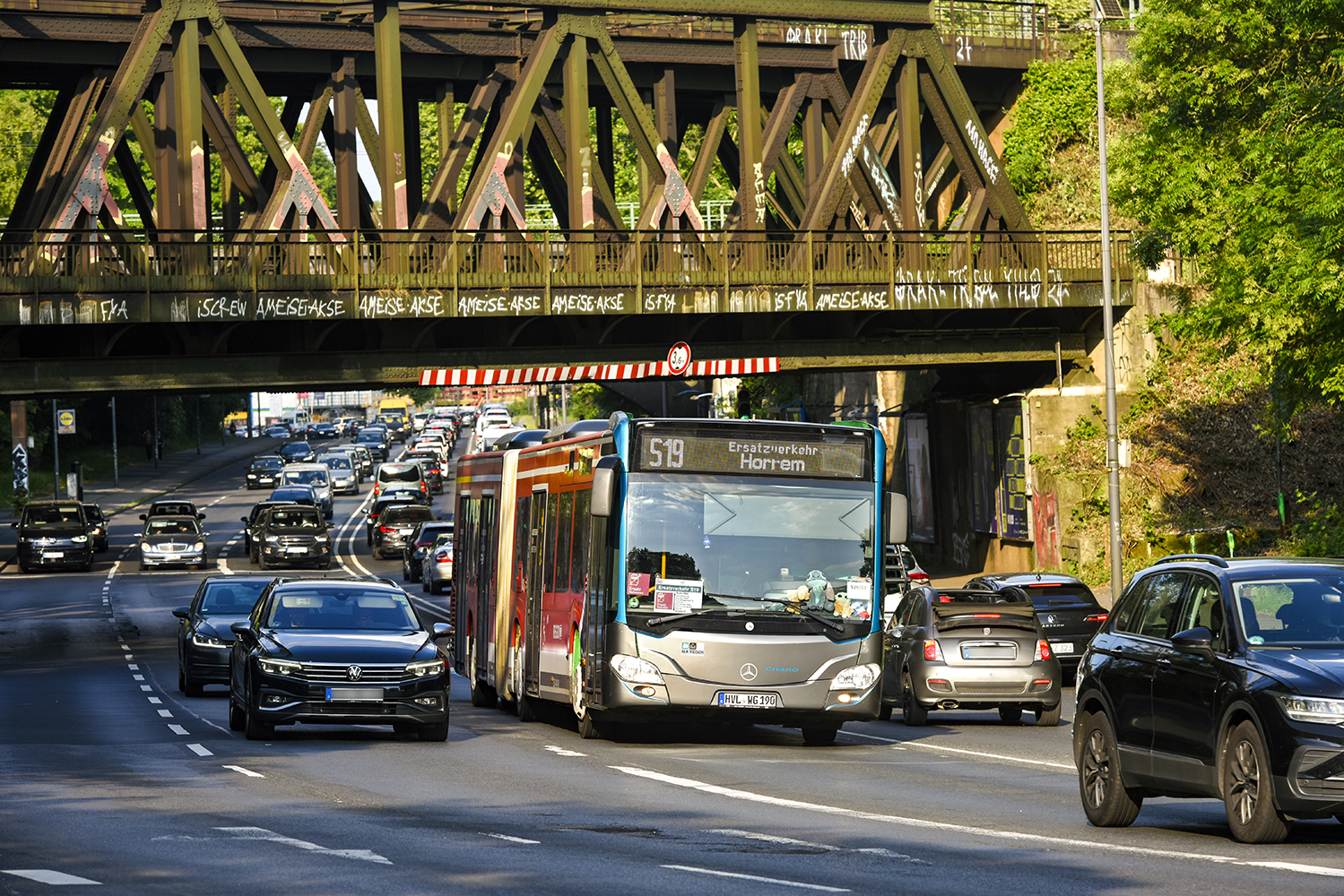 Nauen, Mercedes-Benz Citaro C2 G # HVL-WG 190; Cologne — Rail Replacement "Linke Rheinstrecke" 05/2025