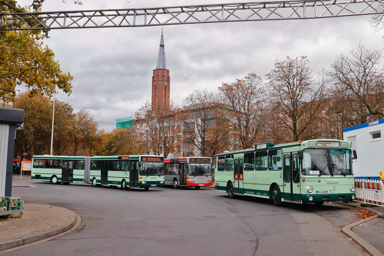 Bonn, Mercedes-Benz O305 # 8603; Bonn, Mercedes-Benz O405G # 7405; Bonn, Mercedes-Benz O405N2 # 9907